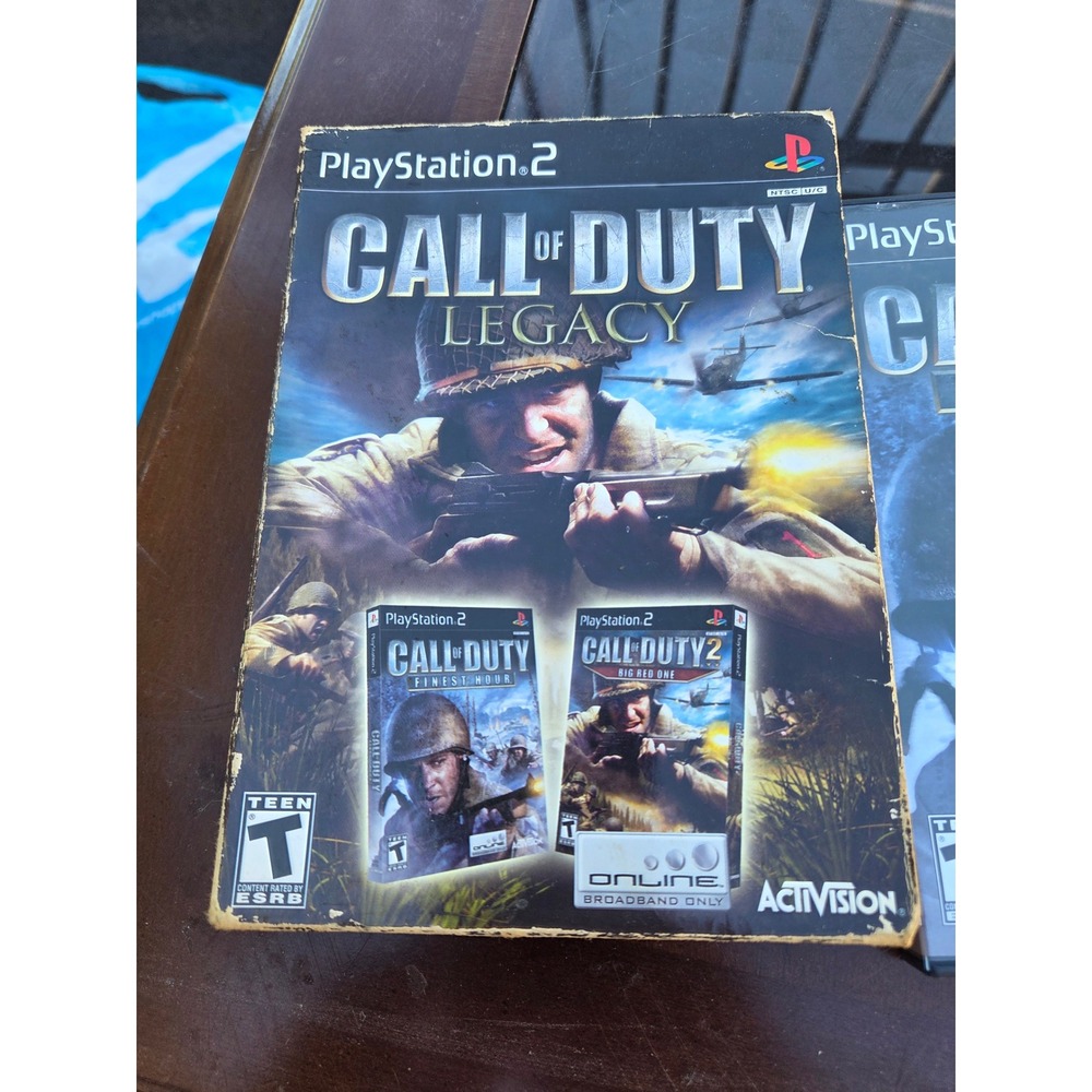 Call of Duty Legacy PlayStation 2 PS2 Bundle Finest Hour Big Red One 2-Game Set